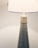 Stojąca lampa metalowa Lofty na szafkę nocną czarna abażur