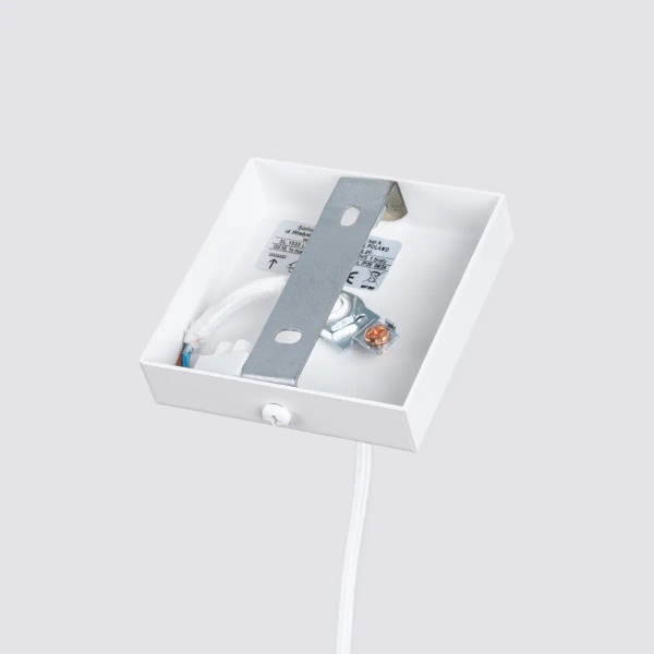 Podłużna lampa wisząca Karbon SL.1535 minimalistyczna tuba biała OUTLET