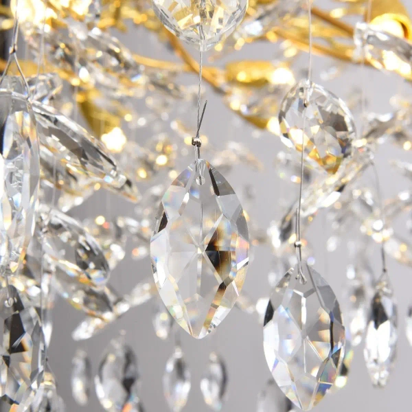 Kryształowy żyrandol CINDY MD4115-13IGN-II do jadalni złoty