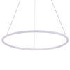 LAMPA wisząca MDECO SLIM/000012/4000/W metalowa OPRAWA futurystyczna LED 43W 4000K zwis pierścień ring biały