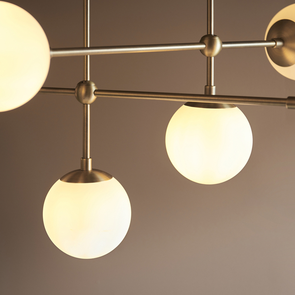 Lampa wisząca kule art deco L&-190842 Light& molekuły mosiądz