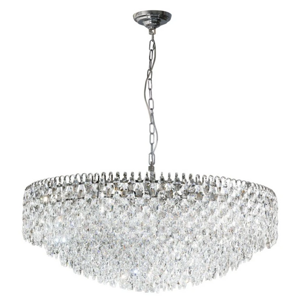 Żyrandol BURANO chrom przezroczysty AZ6907 1xE14 glamour