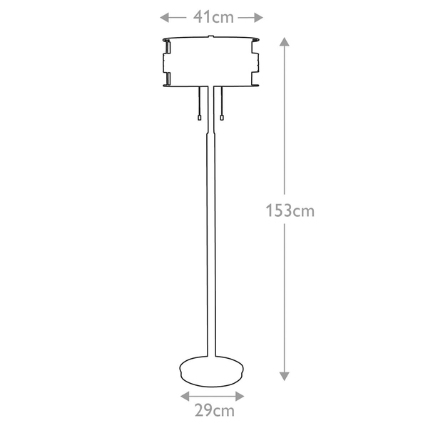 Lampa podłogowa Laguna QZ-LAGUNA-FL-A Quoizel klosz miedziany