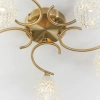 Szklana lampa sufitowa do salonu Boyer BOYER-5AB chromprzezroczysty