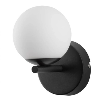 Kinkiet ścienny kula Abala LE43310 LED 8W 3000K szklana biała czarna