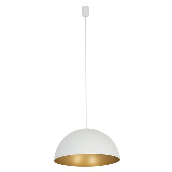 Lampa wisząca glamour Hemisphere Super 10700 Nowodvorski kopuła biała złota