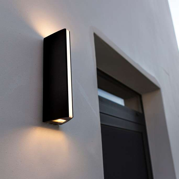 Kinkiet LAMPA elewacyjna LEO 5192701335 Lutec metalowa OPRAWA ścienna LED 14W 3000K podłużna IP54 szara