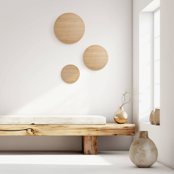 Lampa naścienna do jadalni Luna 5449 boho ekologiczna drewniana