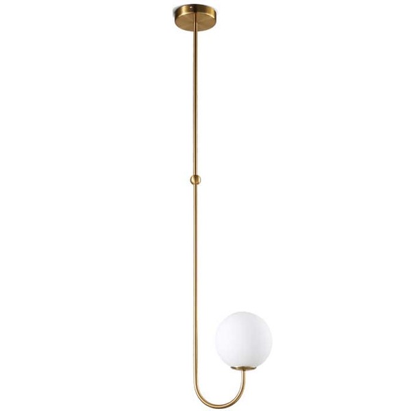 Wisząca lampa salonowa CGCONST1 kula ball art deco mosiądz