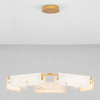 Wisząca lampa do salonu MAIRANA LE44617 LED 45W 3000K marmurowa biała złota