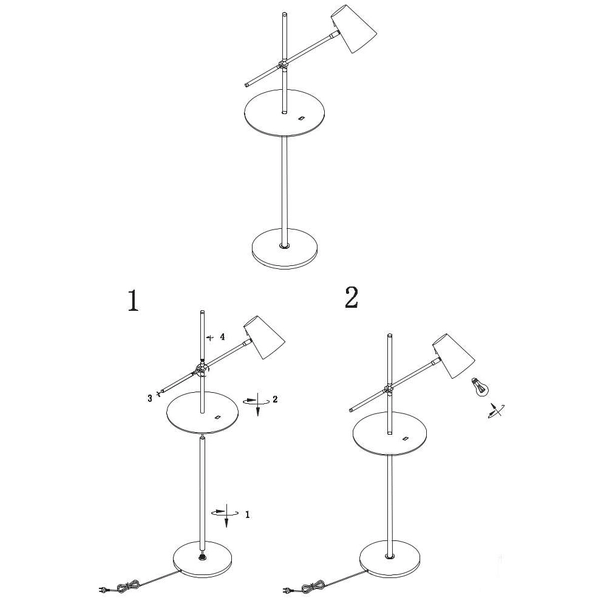 Stojąca LAMPA podłogowa LINEAR 107308 Markslojd salonowa OPRAWA z metlową półką biała