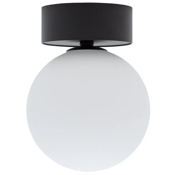 Sufitowa lampa Kier 10302 kulista do sypialni czarna biała