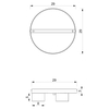 Biała lampa sufitowa Dixie minimalistyczna do gabinetu
