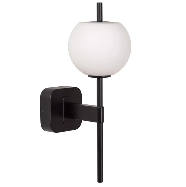 Łazienkowa lampa ścienna Elda 04215/01/30 szklana metalowa IP44 czarna