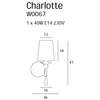Eklektyczny kinkiet jadalniany CHARLOTTE W0067 Maxlight metal tkanina chrom