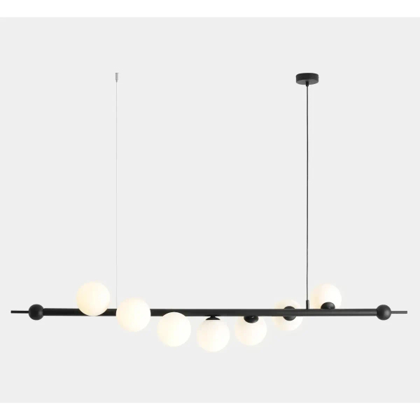 Nowoczesna lampa wisząca Wave 1115T1 Aldex do salonu czarna biała balls