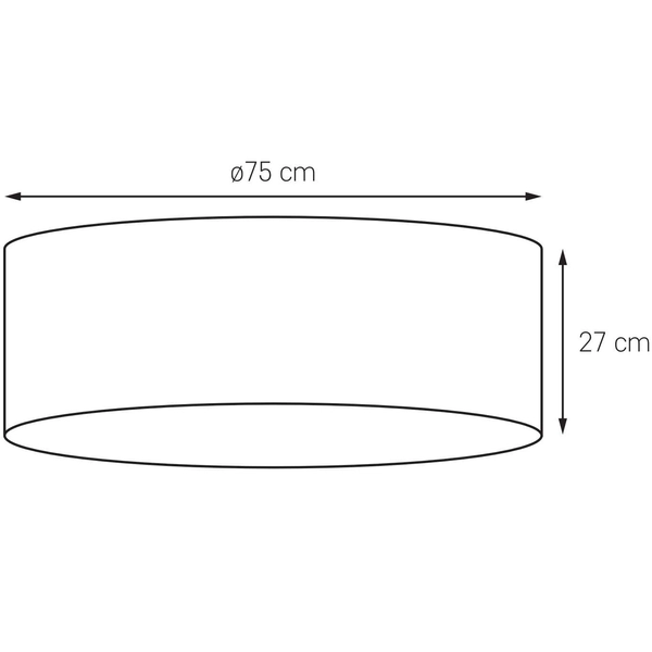 LAMPA sufitowa SPACE L 30653601 Kaspa abażurowa OPRAWA plafon okrągły biały