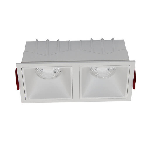 Metalowa lampa wpust sufitowy Alfa DL043-02-15W4K-SQ-W LED 30W 4000K biały