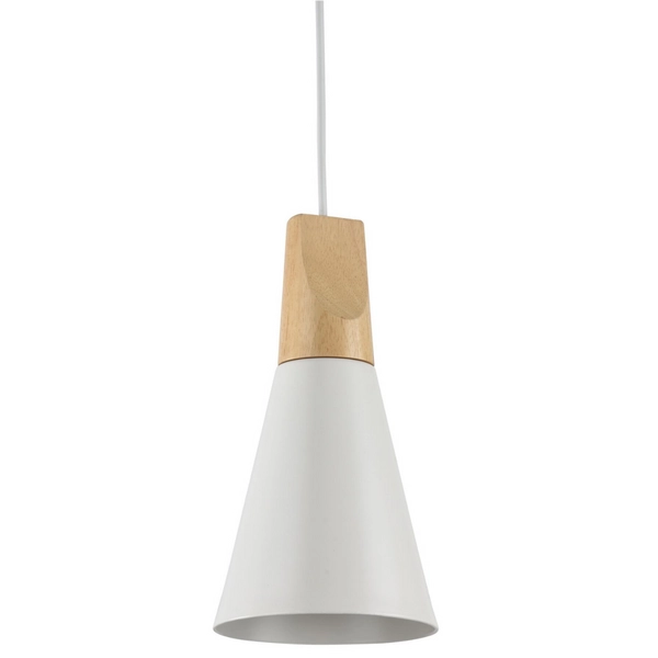 Lampa wisząca Bicones P359-PL-01-W Maytoni stożkowa drewno biała