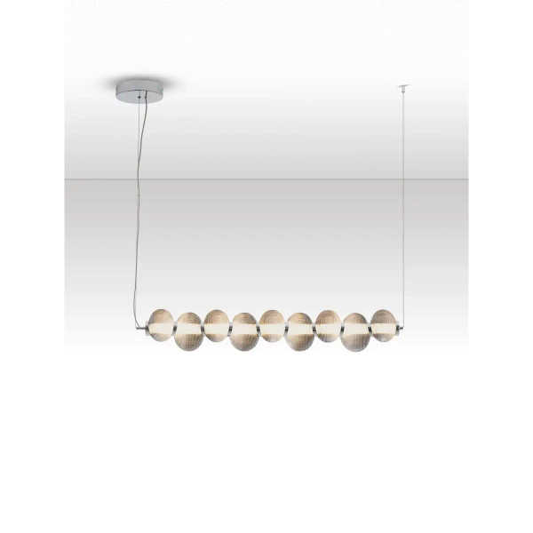 Wisząca lampa do jadalni TANVERA LE45209 LED 30W 3000K szklana szara