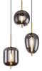Lampa wisząca Blacky 15345-3MM kaskada mosiądz przydymiona