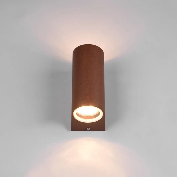 Elewacyjna lampa ścienna ORVIE DL224204260 góra-dół IP44 rdzawa
