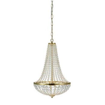 Kryształowa lampa wisząca Granso 106119 do jadalni crystal złota