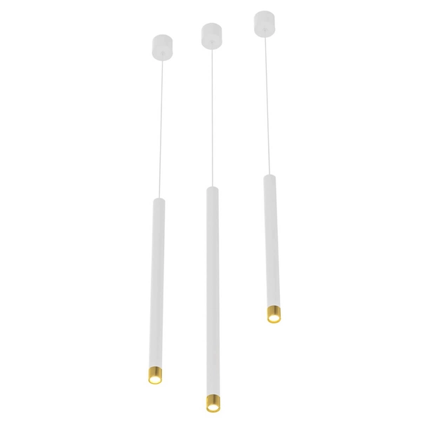 Biało złoty zwis nad blat Q I wisząca tuba do przedpokoju