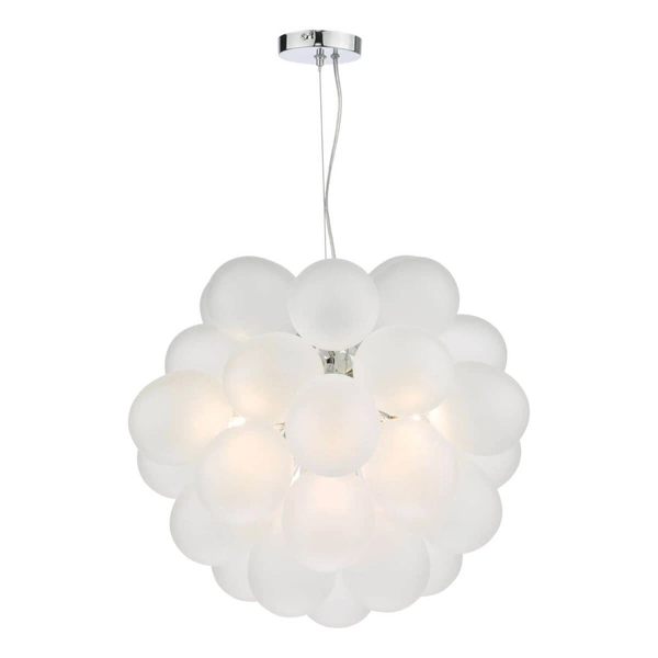 Wisząca lampa bańki Bubbles BUB0602 do salonu biały chrom