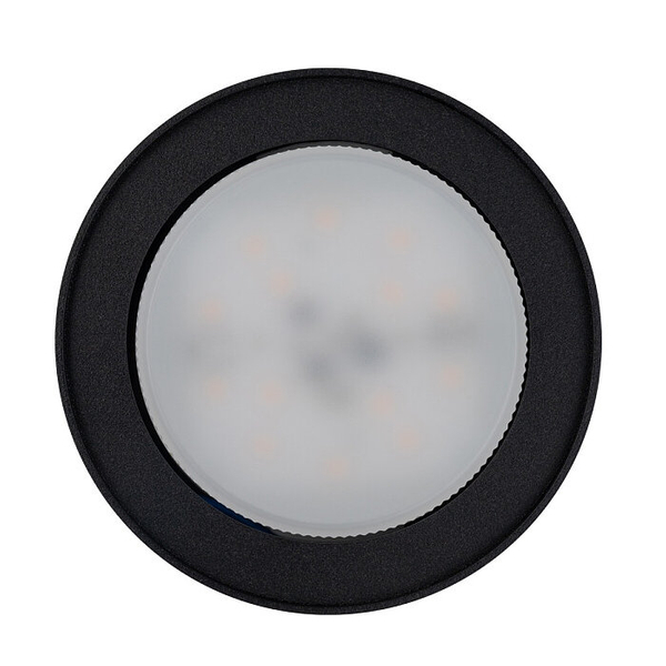 Plafon okrągły FLEA czarny downlight lampa natynkowa do gabinetu