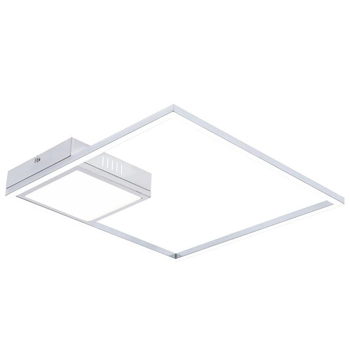 Kwadratowa LAMPA sufitowa SIRIUS 5285 Rabalux metalowy plafon LED 30W 4000K do salonu chrom