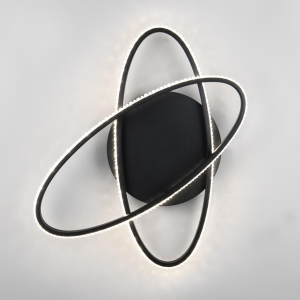 Metalowa lampa sufitowa Lane R67802132 pierścienie czarny