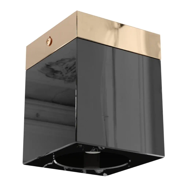 Nasufitowa lampa Cubo Nero Gold OR86300 downlight czarny złoty