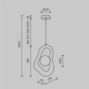 Geometryczna lampa wisząca Opus MOD380PL-01W do sypialni biała