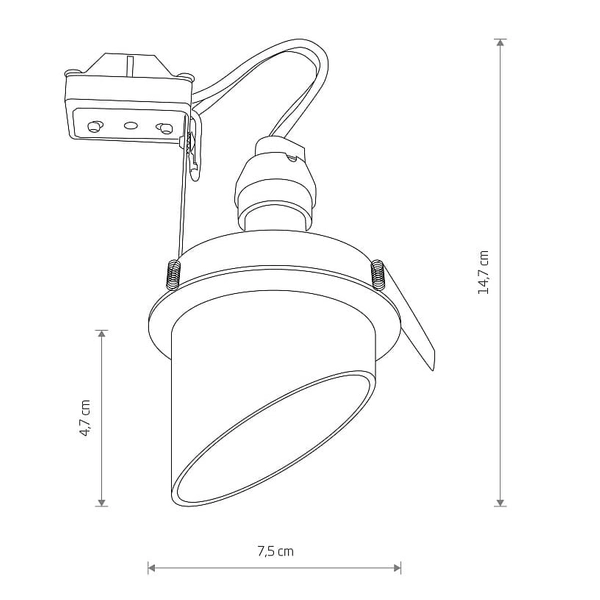 Punktowa lampa z klipsem Solta 10492 Nowodvorski podtynkowa tuba biała