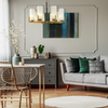 Lampa wisząca Fortano MOD089PL-08BS z kloszami mosiądz