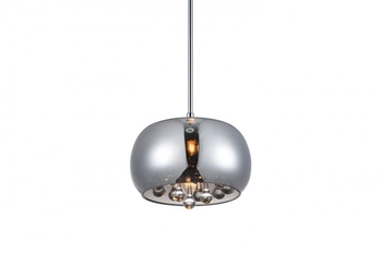 Wisząca lampa salonowa Burn z kryształkami chrom crystal