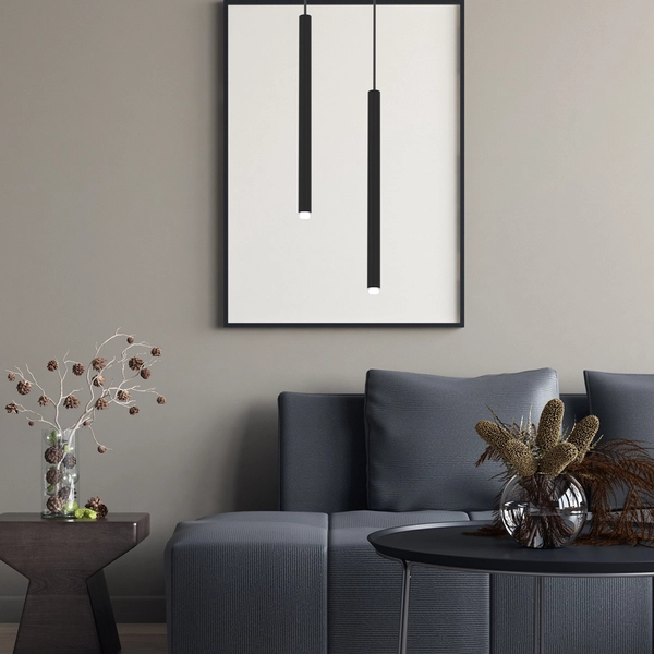 Loftowy zwis Monza MLP8838 Milagro metalowy tuba nad stół czarna