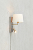 Lampa ścienna Como 108596 Markslojd E14+LED 3W spot metalowy abażur biały