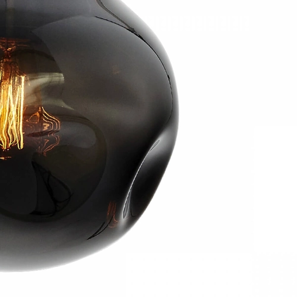 Szklana lampa wisząca AVIA 11152108 Kaspa loftowa do salonu czarna