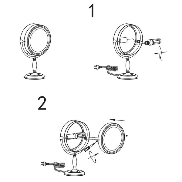 Stojąca LAMPA stołowa FACE 105237 Markslojd metalowa LAMPKA powiększające lustro do makijażu stal