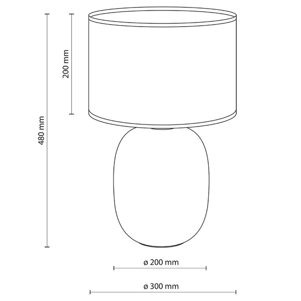 Stolikowa lampka Melody 5987 z abażurem boho grafitowa szara