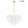 Wisząca lampa na łańcuchu CLARA złota MSE1501100560 9xE14 szklana glamour