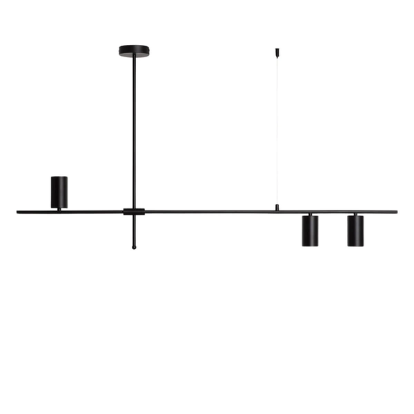 Lampa wisząca metalowa Cazzata ABR-LWL-CAZZ-B nad stół tubki do jadalni czarne