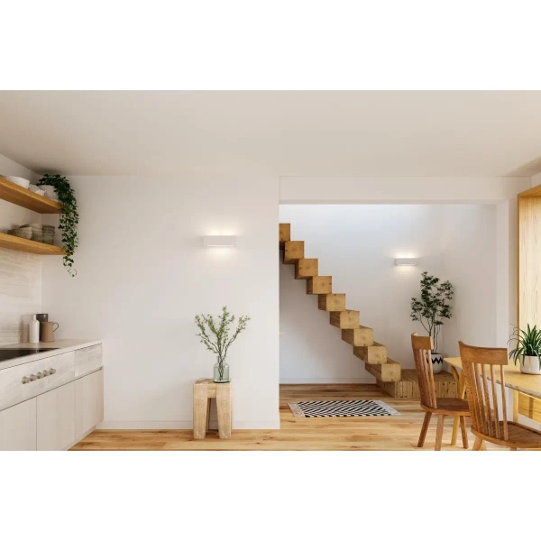 Kinkiet LAMPA ścienna SL.0006 przyścienna OPRAWA ceramiczna belka prostokątna biała