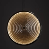 Lampa wisząca nad wyspę AURA LED przydymiona czarna dysk 1x22W 3000K do jadalni 12231