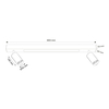 Lampa sufitowa podłużna Paris 327383 z regulacją czarna