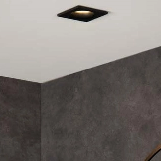 Łazienkowy wpust sufitowy Ziva 09924/01/30 kwadratowa lampa czarna