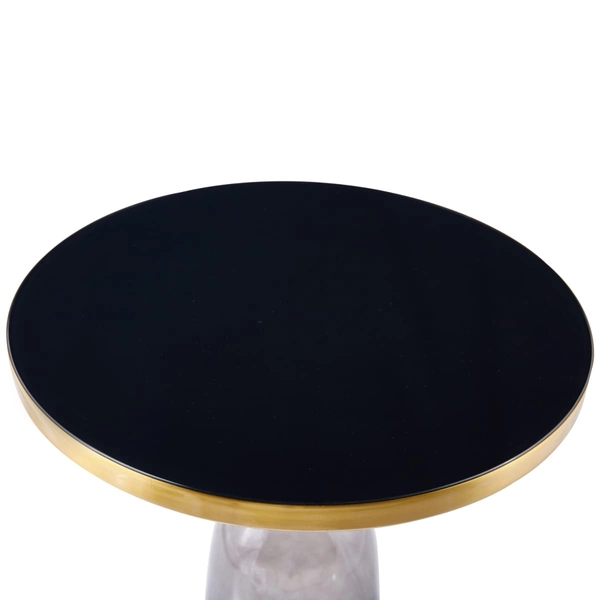 Stolik kawowy DOLCE DP-FB06 grey Step stal szkło czarny szary