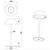 Metalowa lampa stołowa Ricardo R54106132 LED 2W 3000K IP54 czarna